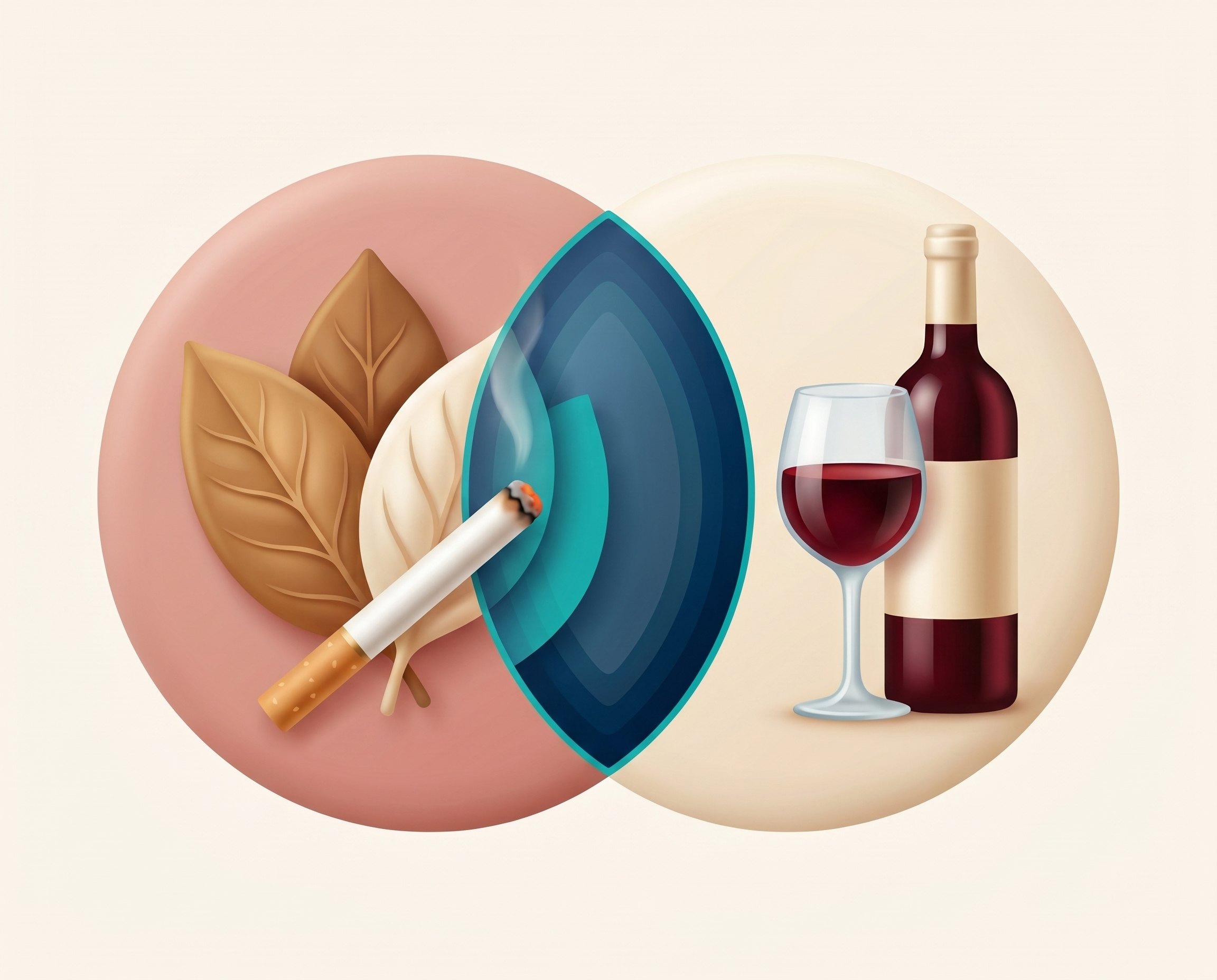 Illustration of combined tobacco and alcohol risk
