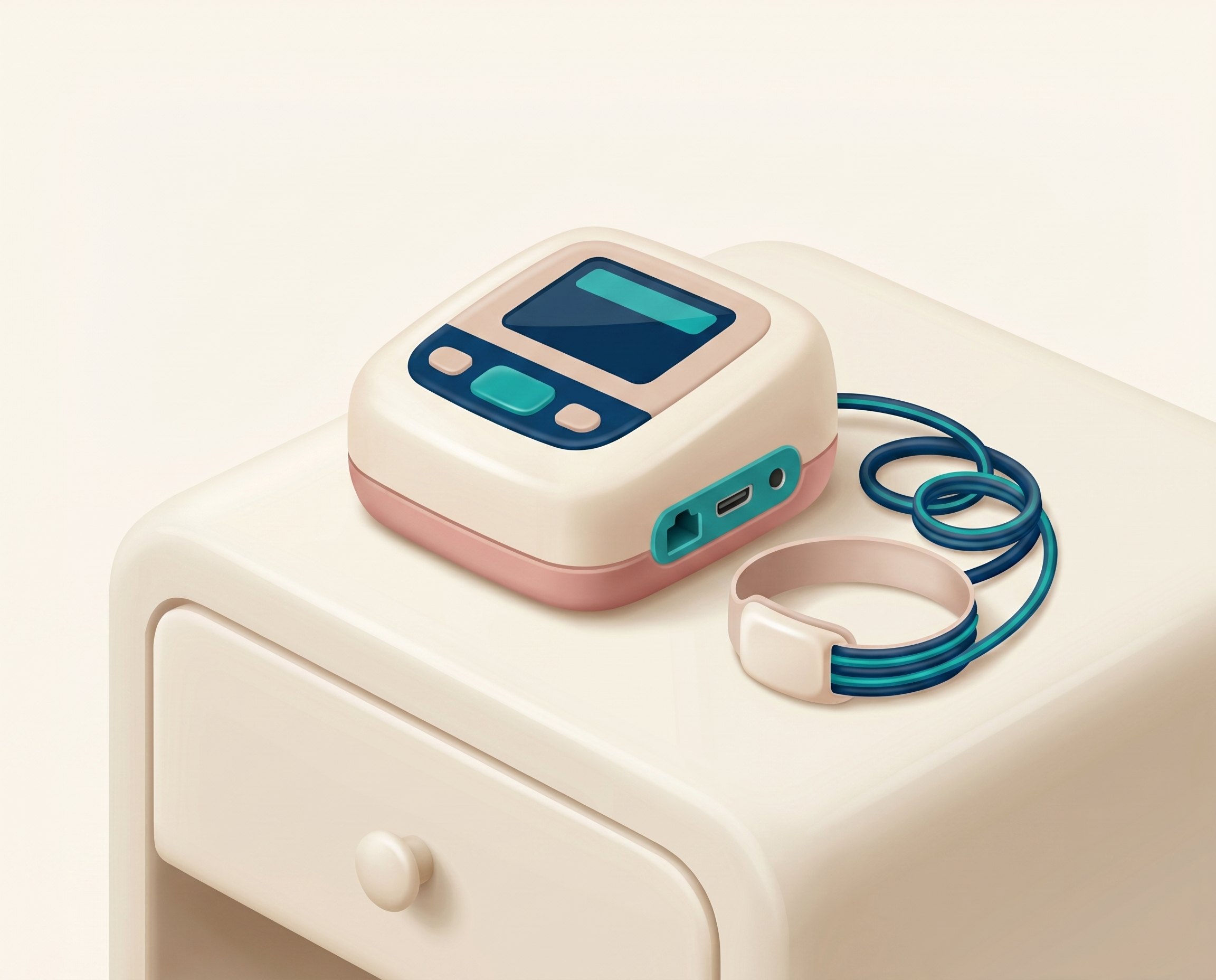 Illustration of a home sleep-study device