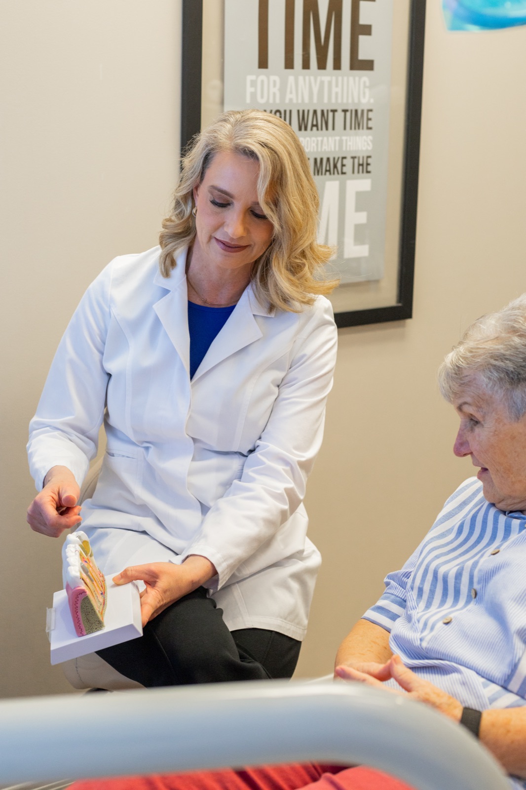 Dr. House in warm, whole-person conversation with a patient